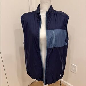 johnnie-O Dark Blue and Light Blue Prep Formance vest